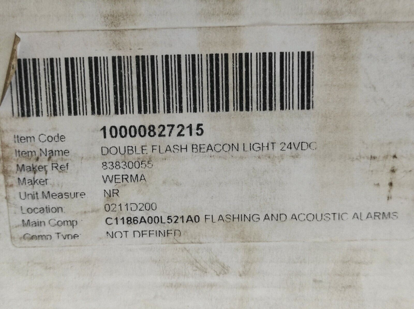 Werma 838 300 55 Double Flash Beacon BM 24VDC YE 83830055 838 X00 55 740.838.055