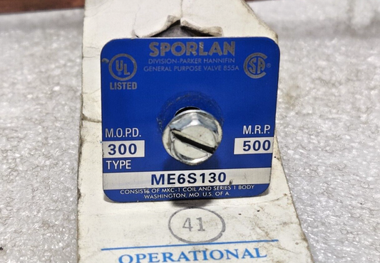Sporlan ME6S130 Refrigerant Solenoid Valve