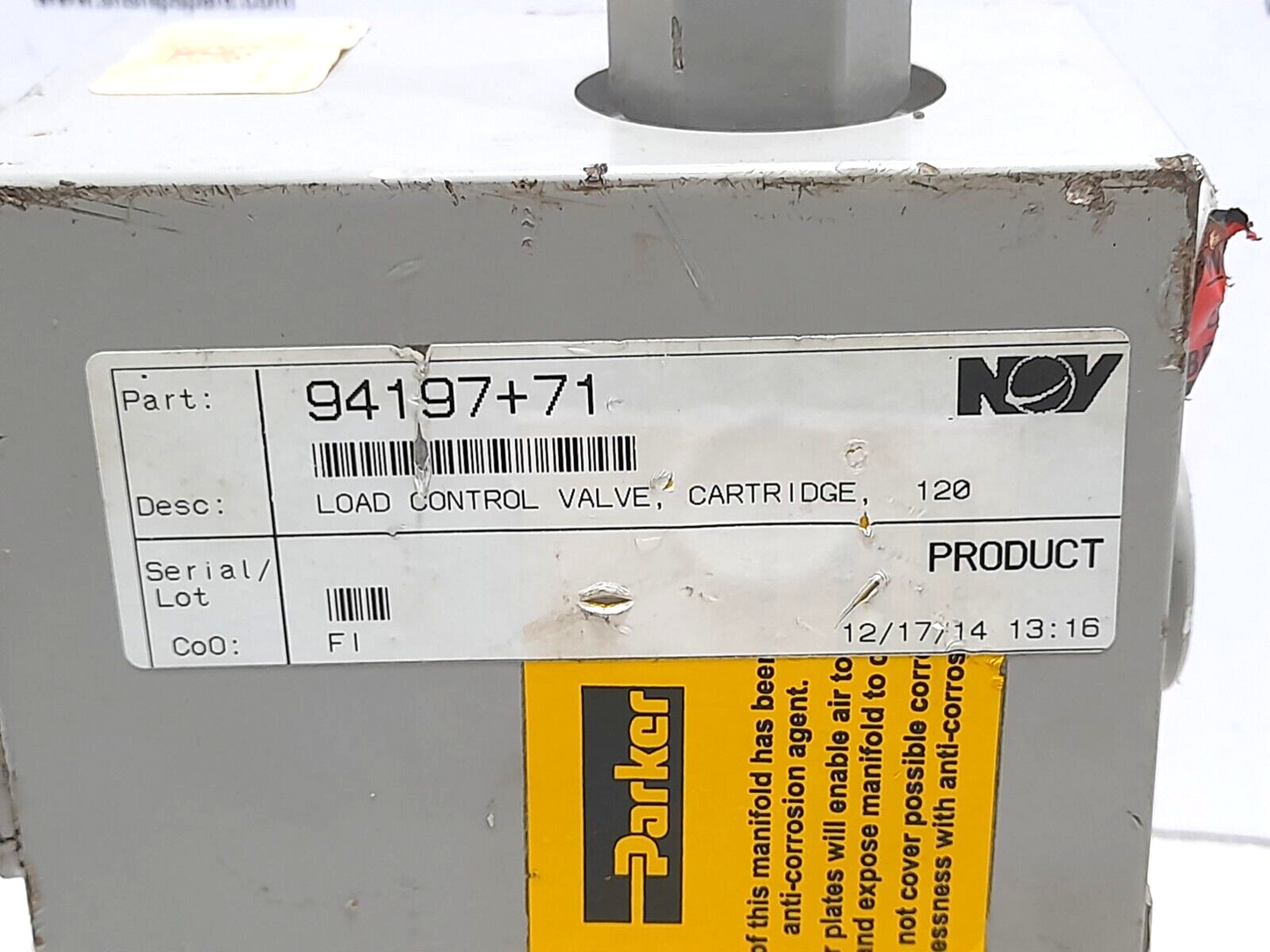 Parker NOV 310013/94197 NOV Hydralift 94197+71 Load Control Valve Cartridge 3100