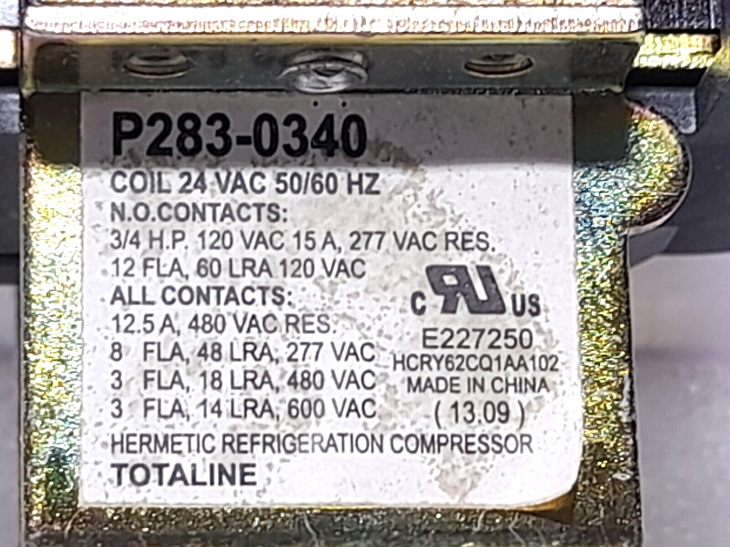 Totaline P283-0340 Control Relay Coil 24VAC 50/60Hz Carrier P28303401 - 3PCs/Lot