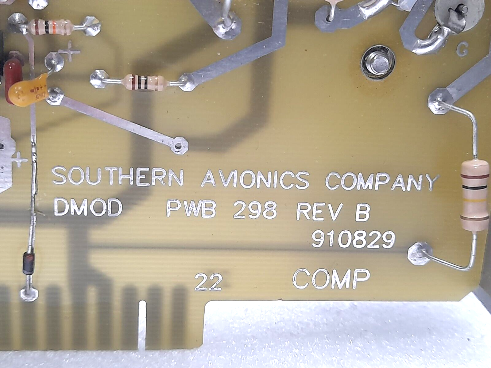 Southern Avionics SLP298A0 Rev H PCB DMOD PWB 298 Rev B 910829