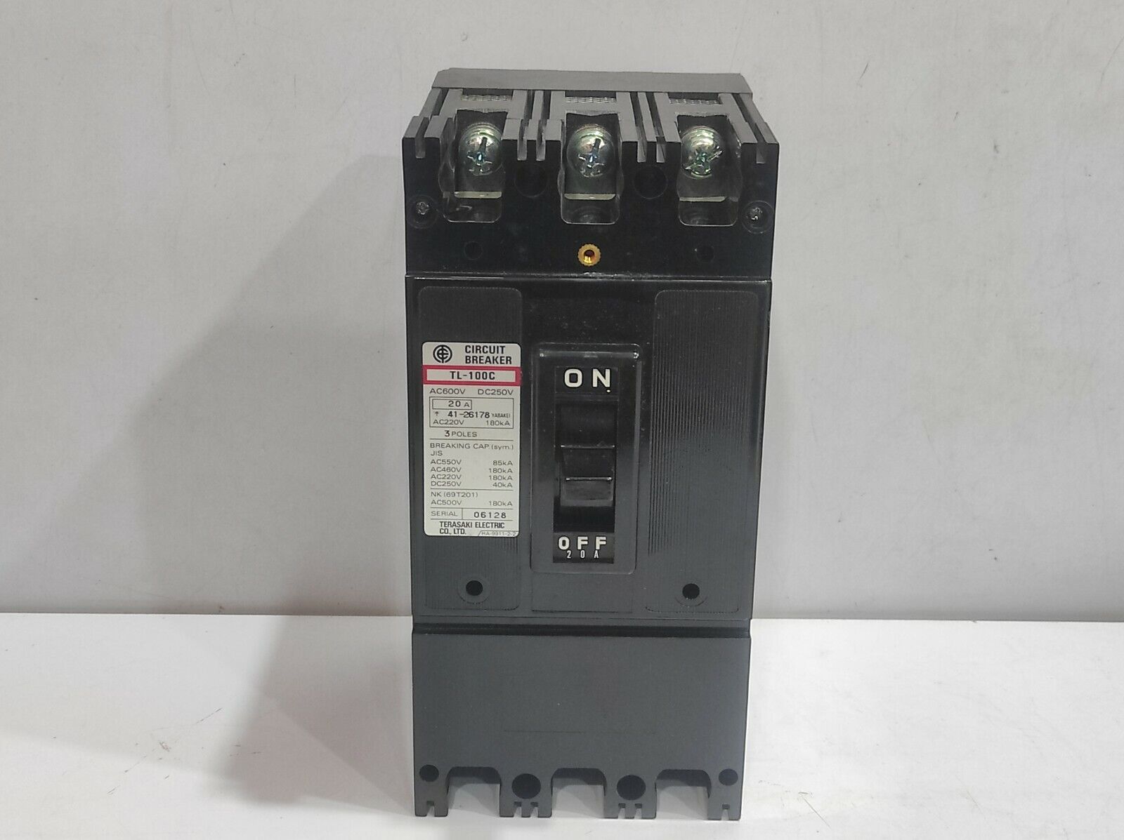 Terasaki TL-100C TemBreak Circuit Breaker 3P 20A FC