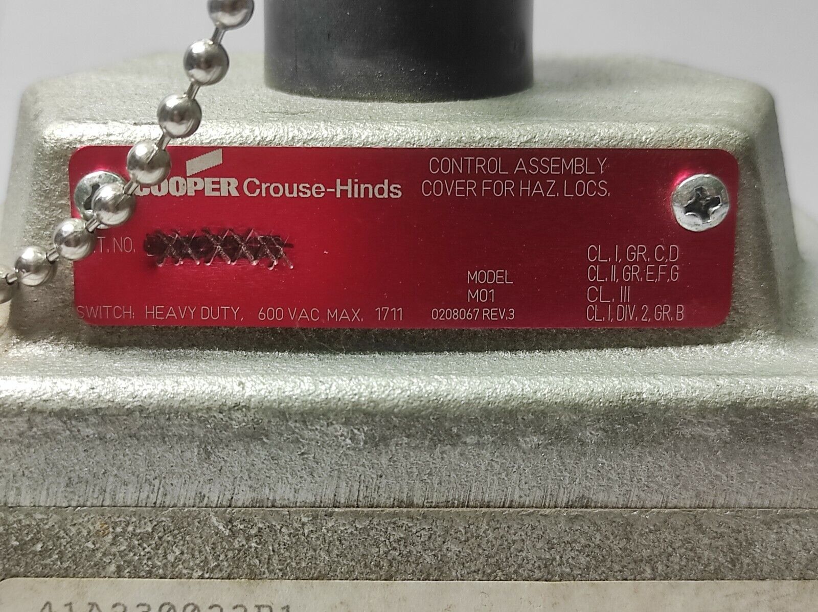 Cooper Crouse-Hinds 41A230022P1 Explosion Proof Control Station Push Button