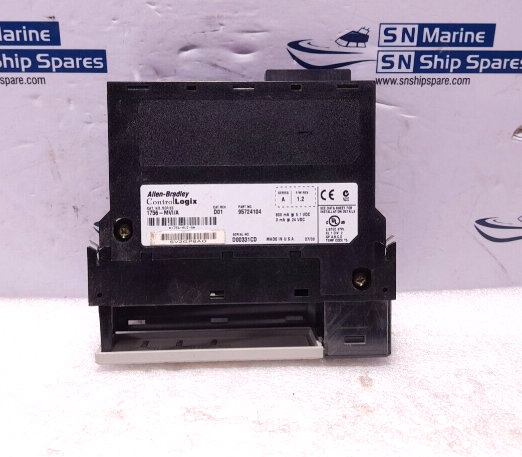 Allen Bradley 1756-MVI Ser A ControlLogix Cat Rev D01 Part 95724104 MVI Module