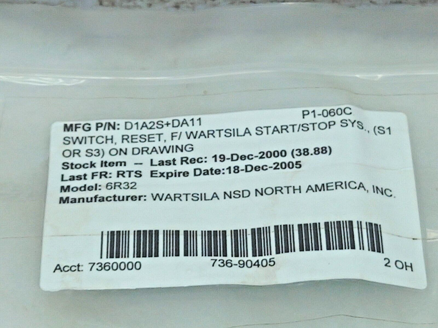 Square D DA11 Contact Block Class 9001 Watrsila D1A2S+DA11 2PCs In Lot
