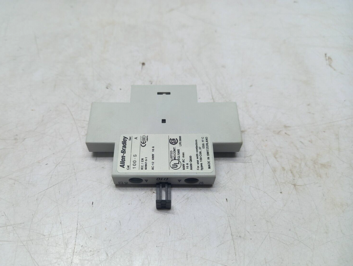 Allen Bradley 100-SD10 Auxiliary Contact Block 600 AC max. 10A A600 Q600