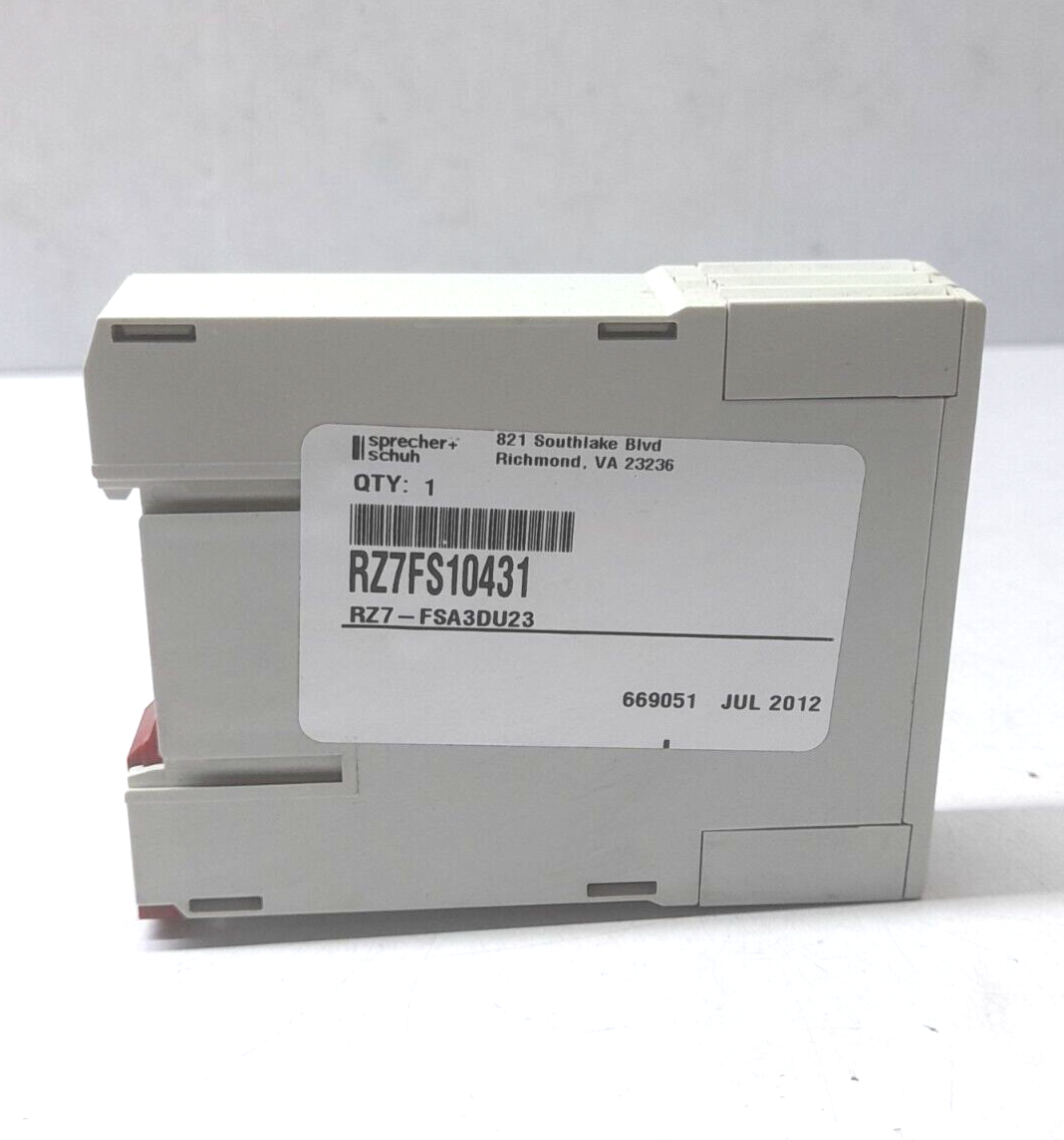 Sprecher Schuh RZ7FS10431 Time Delay Relay RZ7-FSA3DU23 1.5…30s 240VAC 48VDC