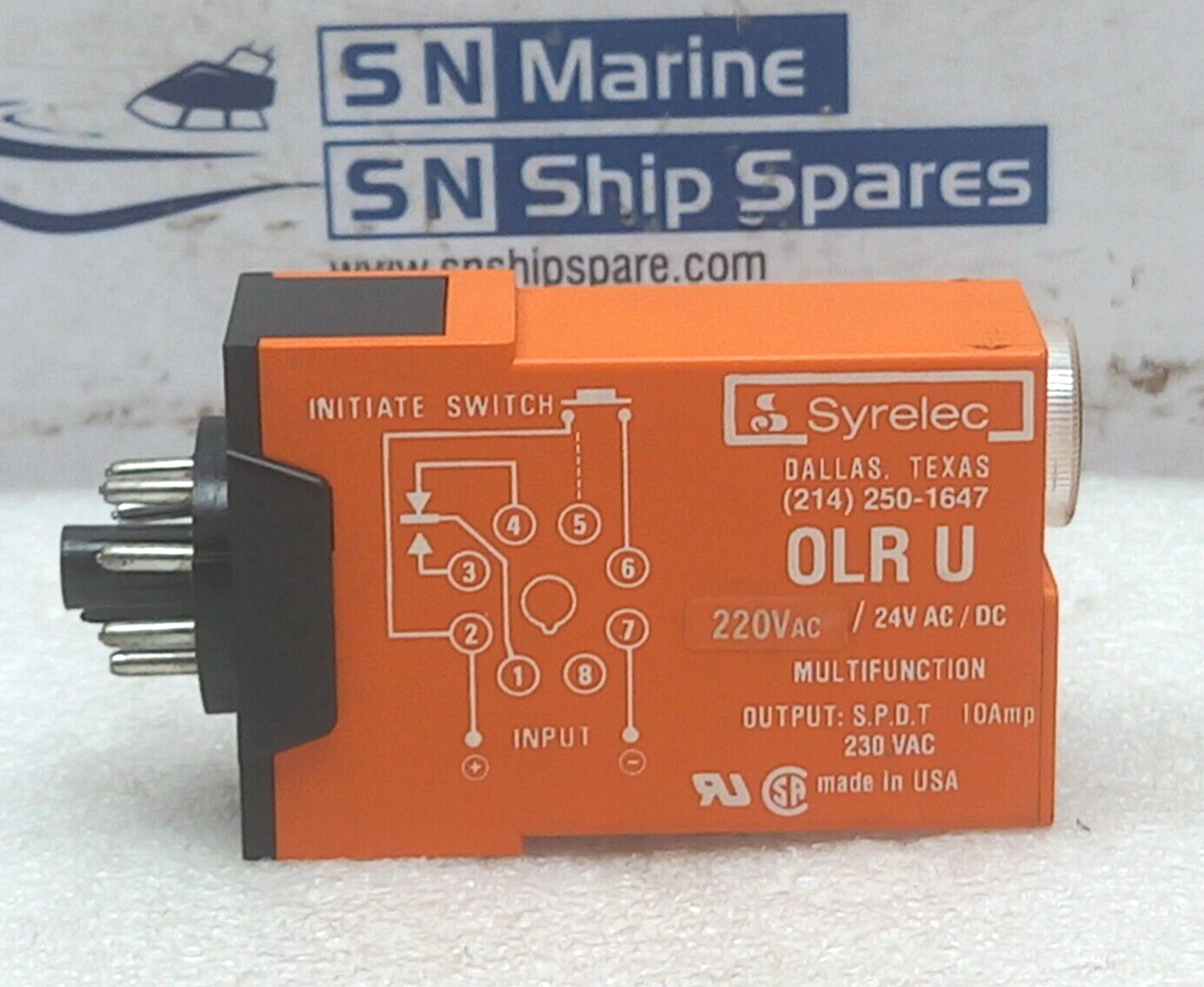 Syrelec ORL U Time Delay Relay 220VAC/24AC/DC