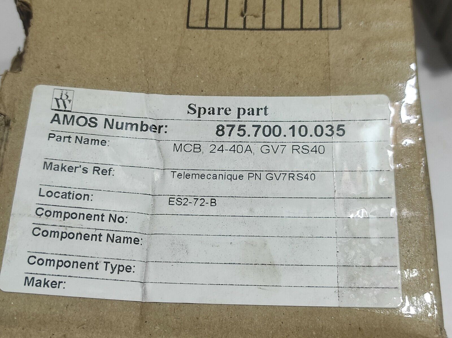 Telemecanique GV7 RS40 Motor Circuit Breaker 24-40A