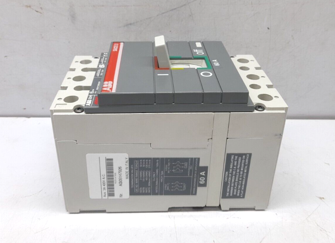 ABB SACE S3 S3H060TW Circuit Breaker S3H 60A BKR S3H 60A 3P