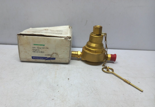 White Martins 40123805 Dry Flame Shutoff Valve For Oxygen Regulator White Matins