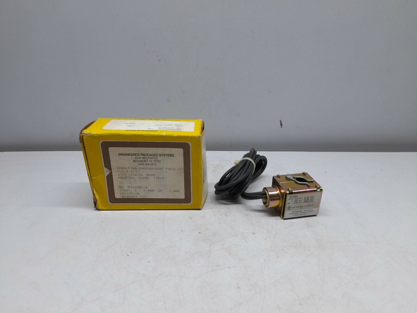 Alco EF19ZE120-S Solenoid Coil 707RA01 120V 50-60Hz