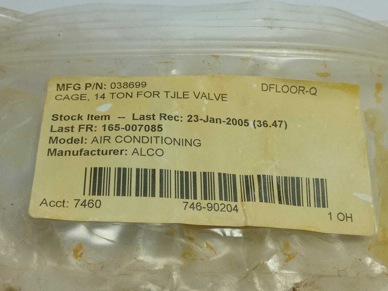 Alco 038699 XC-724-B5B Valve Cage 14 Ton Cage For TJLE Valve