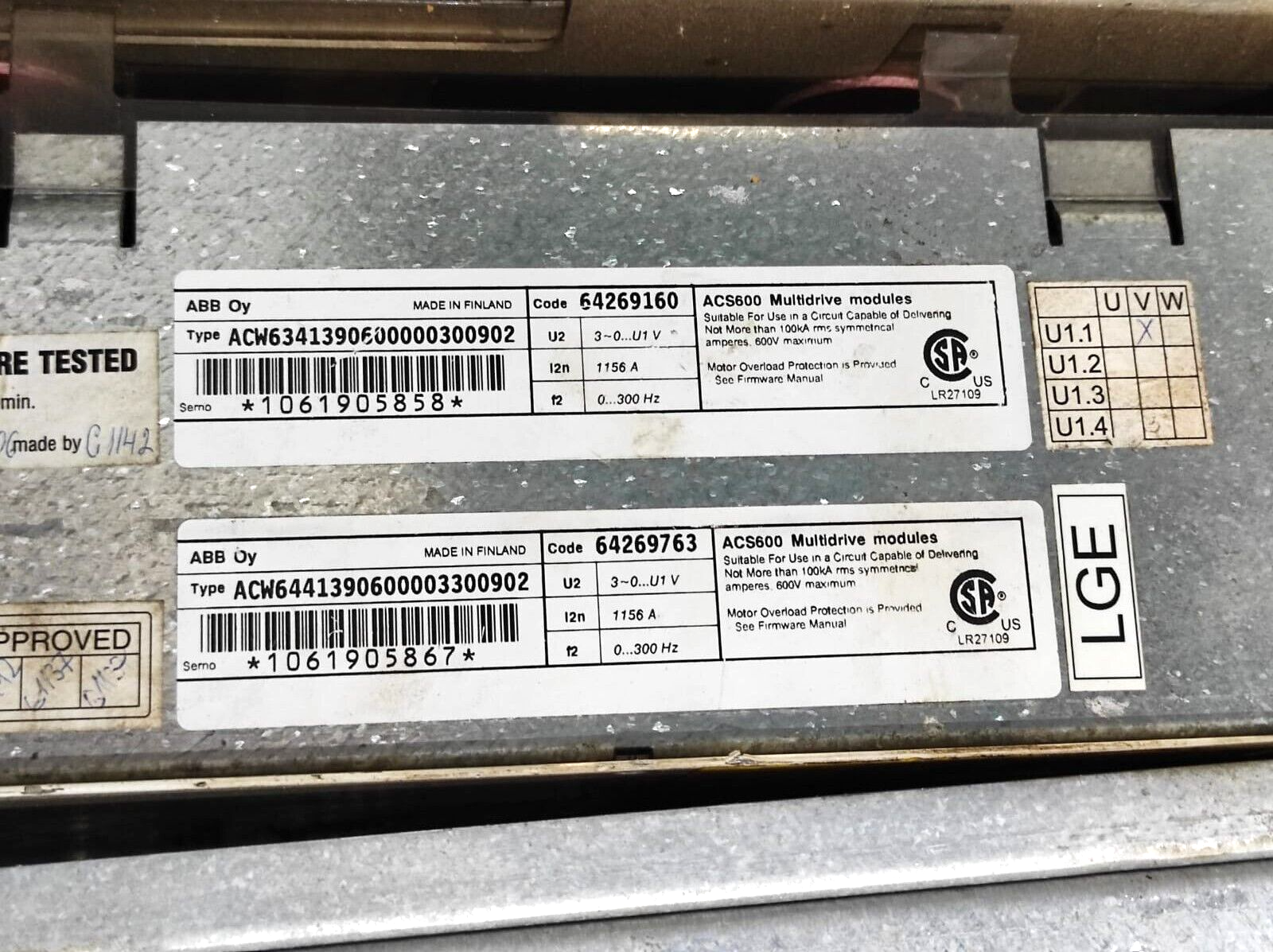 ABB ACS600 Multidrive Modules ACW6341390600000300902 64269160 ACW644139060000330