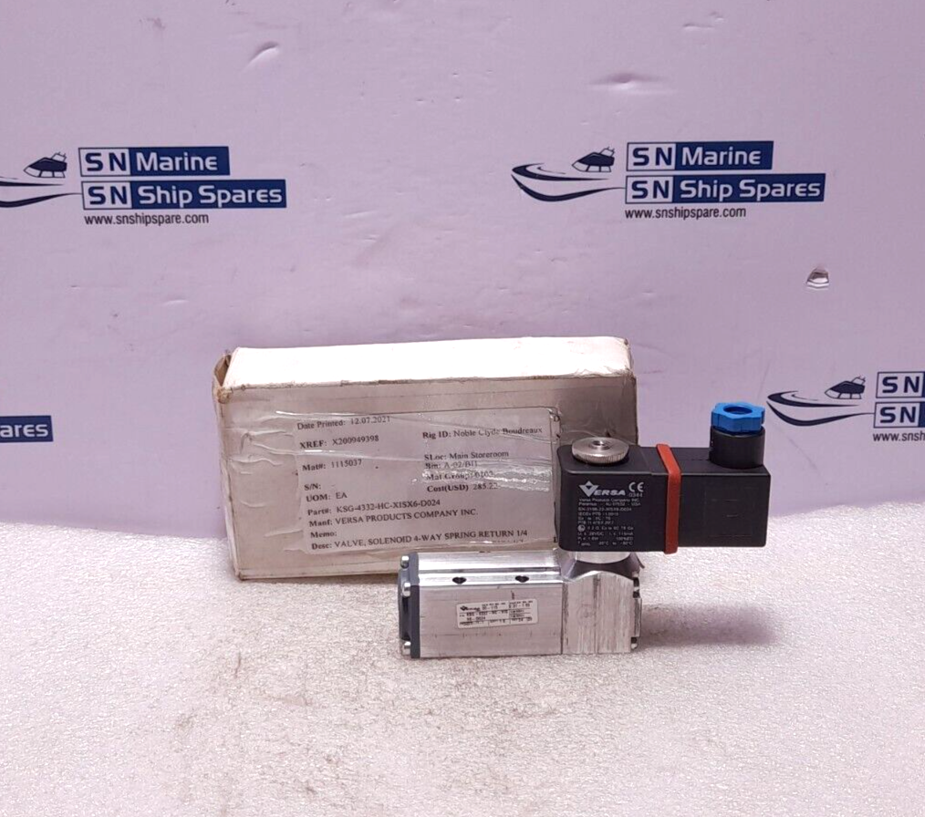 Versa KSG-4332-HC-XISX6-D024 Four-Way Valve EN-3198-22-XISX6-D024 24VDC 1.6W