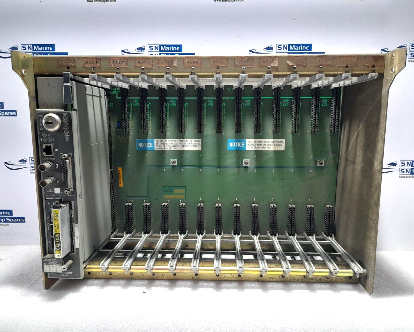 Allen Bradley 1771-A3B1 12 Slot I/O Chassis With 1785-L40C PLC