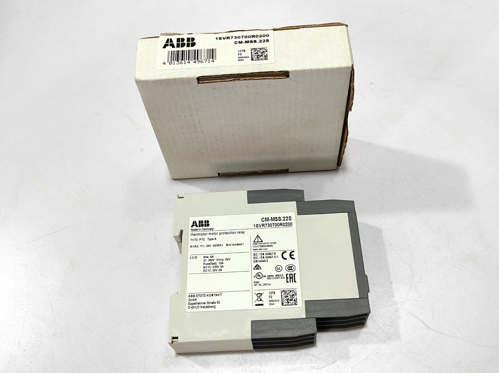 ABB CM-MSS.22S THERMISTOR MOTOR PROTECTION RELAY 