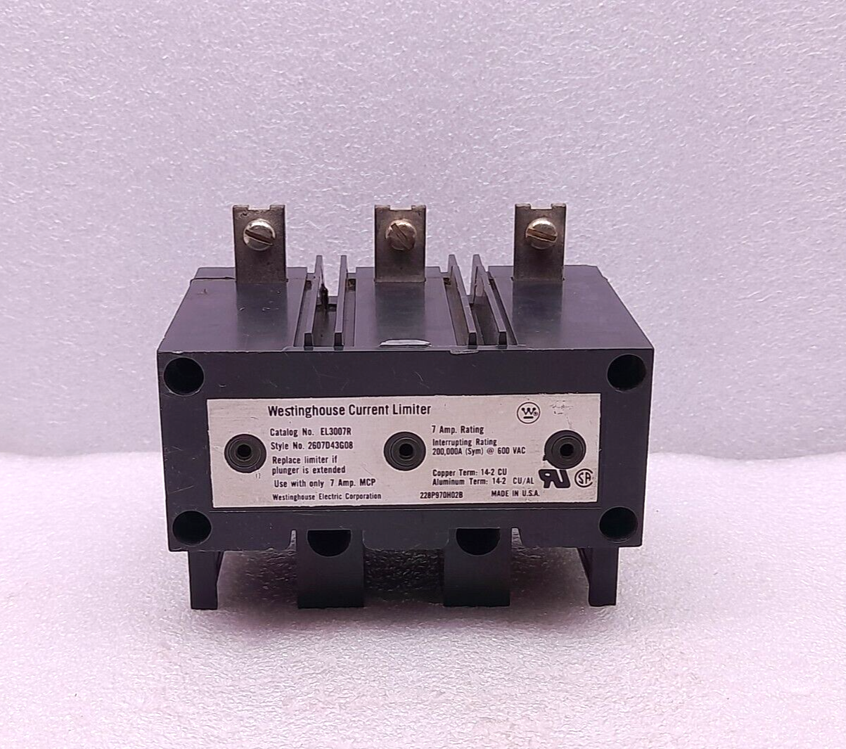 Westinghouse EL3007R Current Limiter 7A Rating