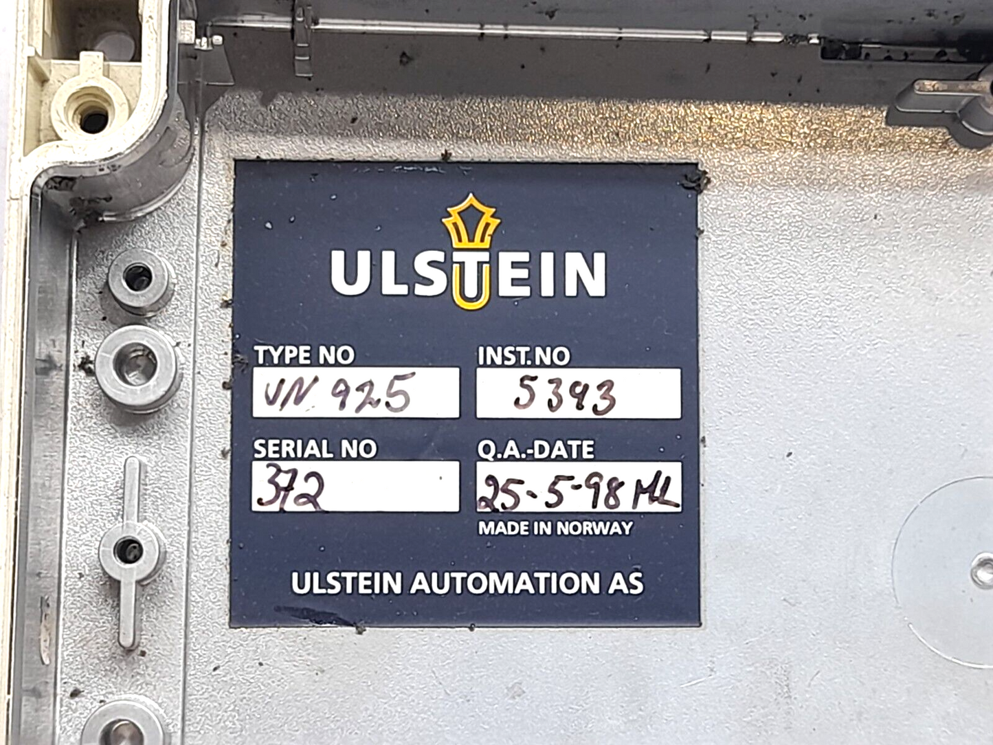 Ulstein UMAS-E0 Controller UN 925 Inst. No 5393