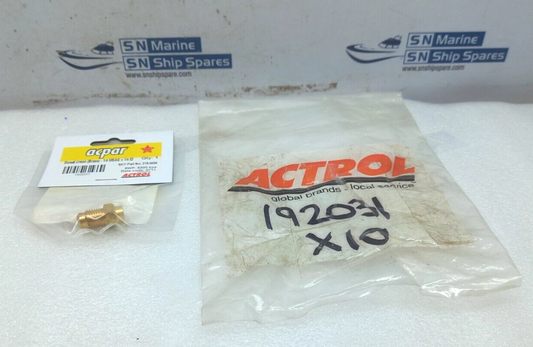 Actrol 218-0404 Sweat Union (Brass)-1/4 MSAE x 1/4ID 5PCs In Lot