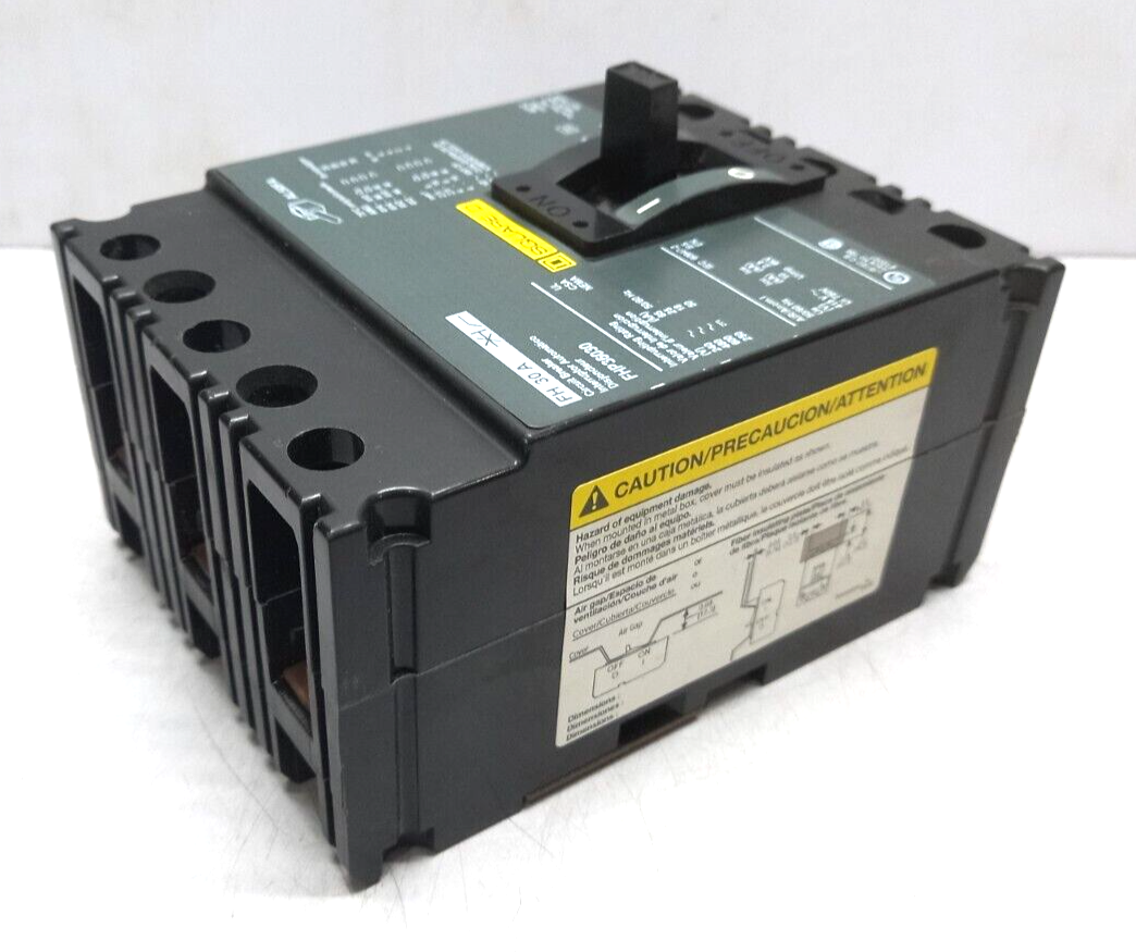 Square D FHP36030 Circuit Breaker 30A 3P 600VAC 250VDC 50/60Hz FH 30 A