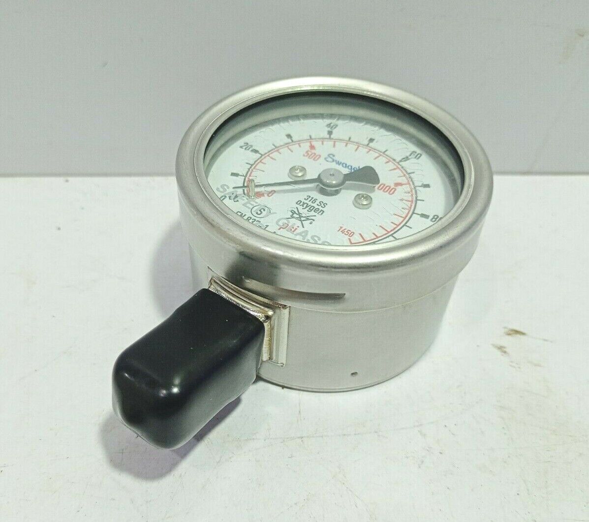 Swagelok PGI-63S-BG100-LAQX-ABN Pressure Gauge D2NHI0085K 0-1450PSI 0-100Bar