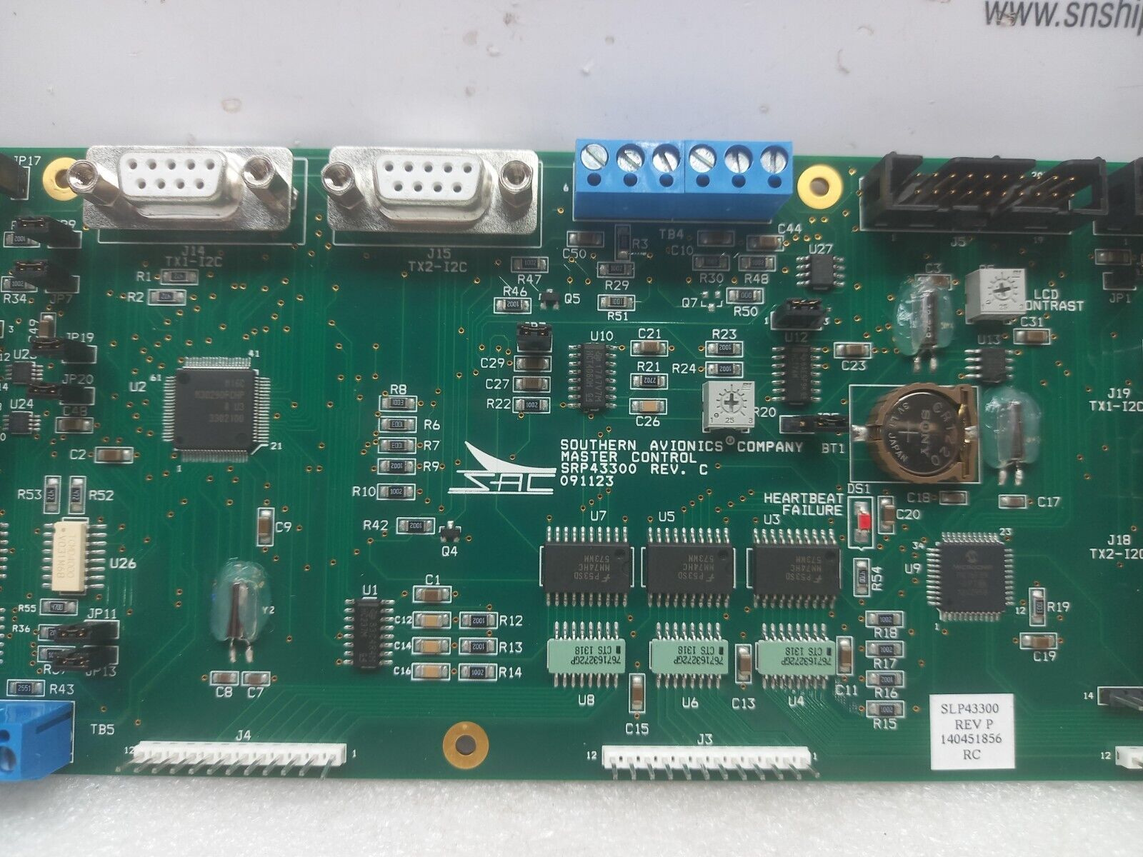 Southern Avionics SRP43300 Rev.C Printed Circuit Master Controlse Board SLP43300