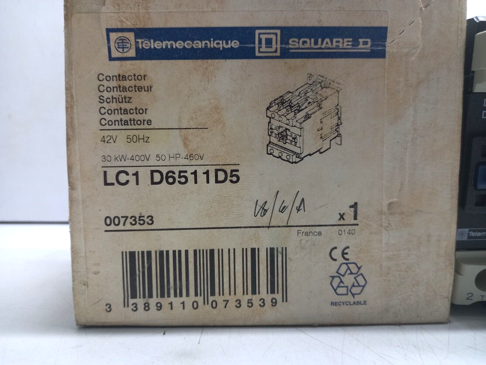 Telemecanique LC1 D6511D5 Contactor LX1 D6 D5 Coil 42V 50Hz