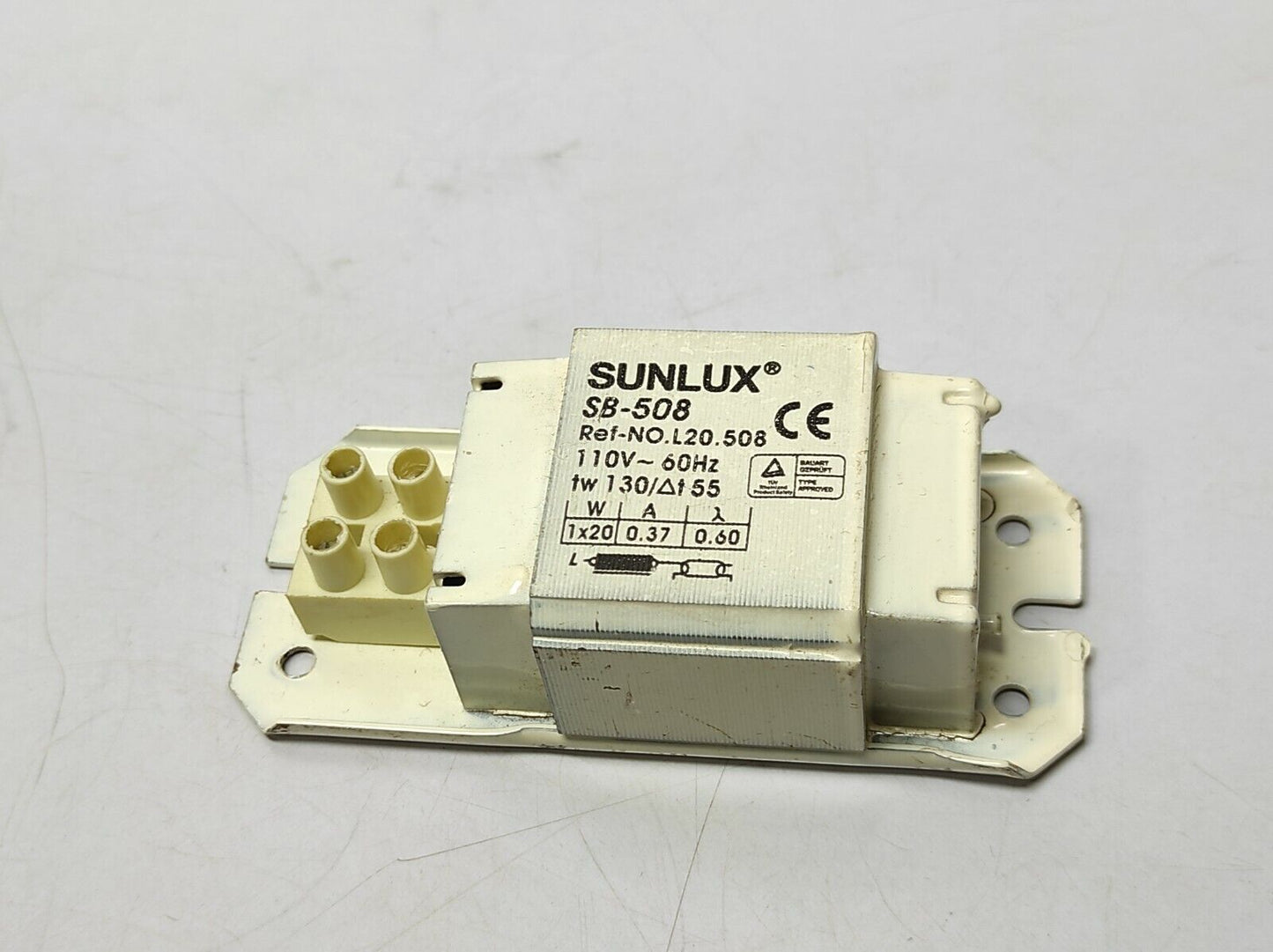 Sunlux SB-508 Ballast L20.508 110V~60Hz tw 130/Δt55