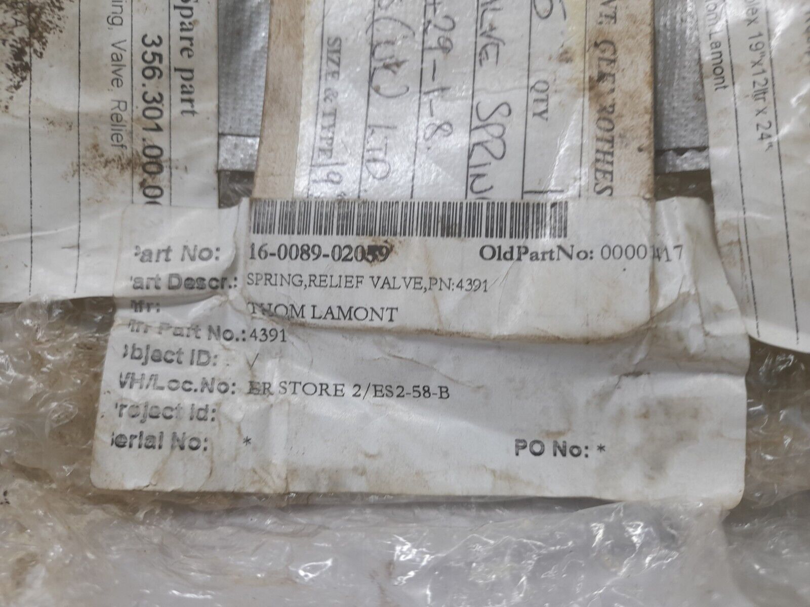 Thom Lamont 4391 Relief Valve Spring Dawson Downie Lamont 4391-9429-1-8