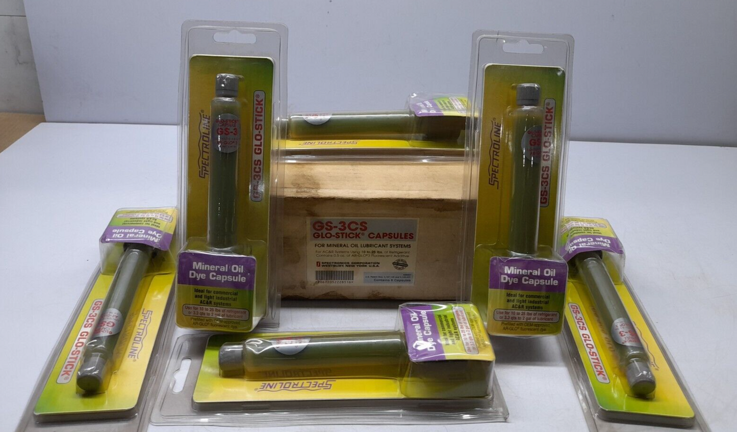 Spectroline GS-3CS Glo-Stick Capsules For Mineral Oil Lubricant Systems Mineral