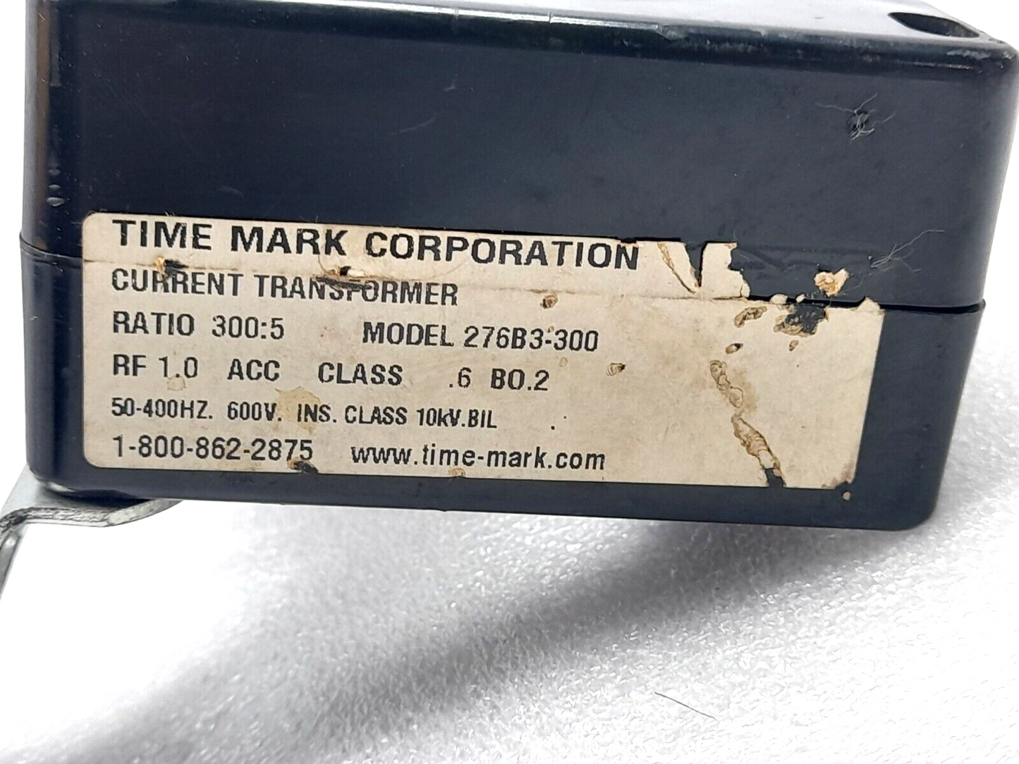 Time Mark 276B3-300 Current Transformer Ratio 300:5 50-400Hz 600V E93779