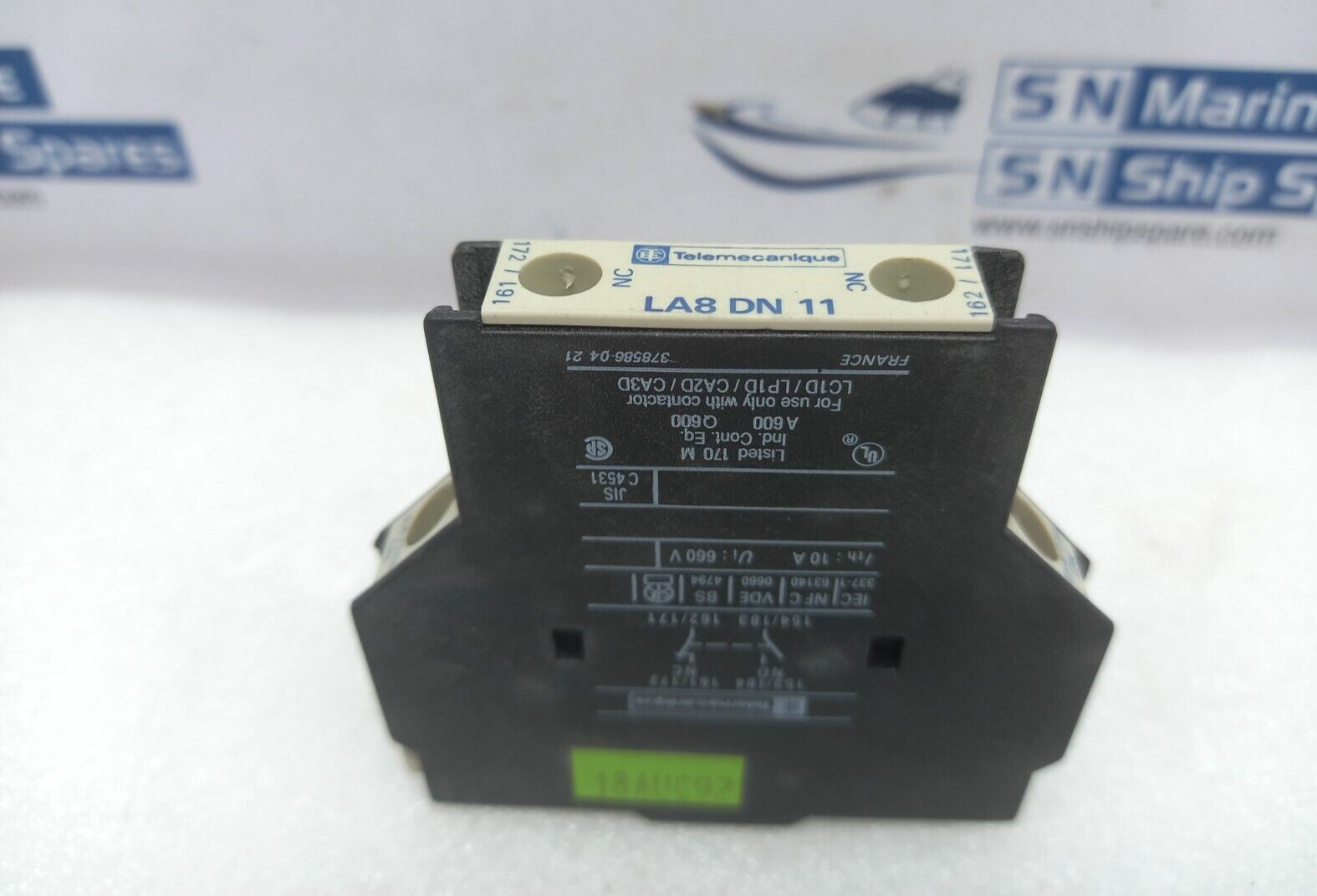 Telemecanique LA8DN11 Auxiliary Contact Block A600 Q600