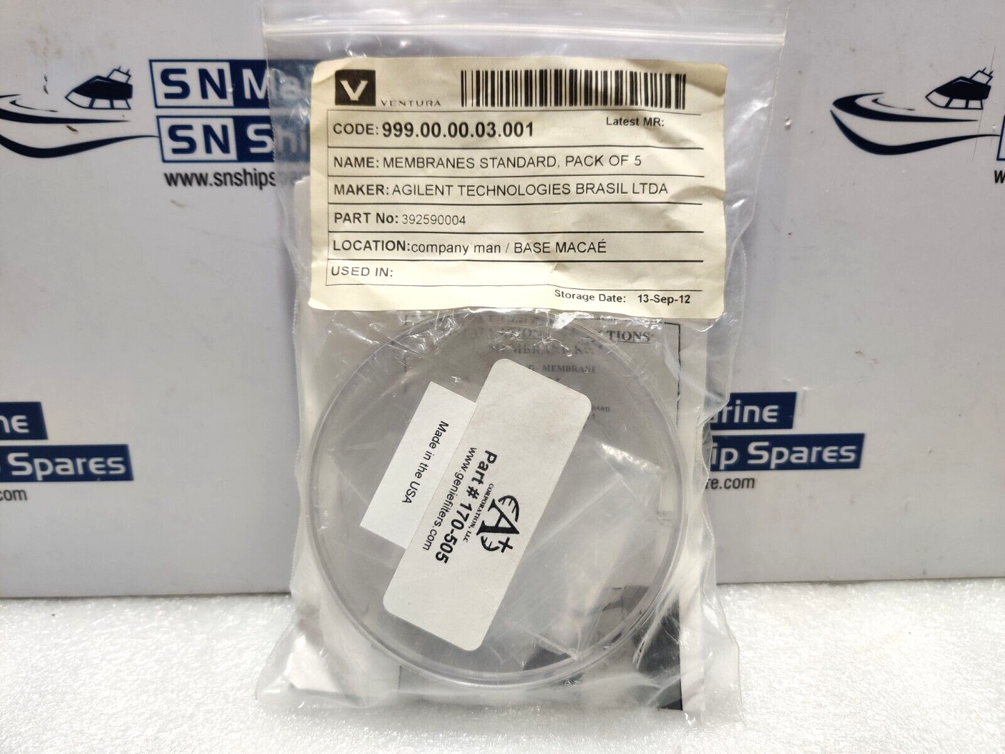 Agilent Technologies 392590004 Genie 170 Membranes-Standard Pack of 5Kit 170-505