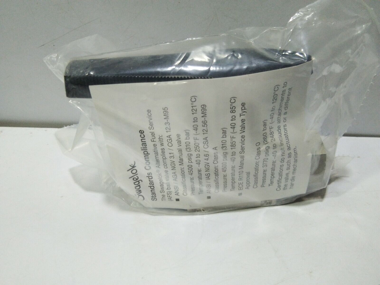 SWAGELOK SS-AFSF6 VALVE ASSEMBLY BALL VALVE 3/8” 6000PSIG @250F 413BAR SSAFSF6