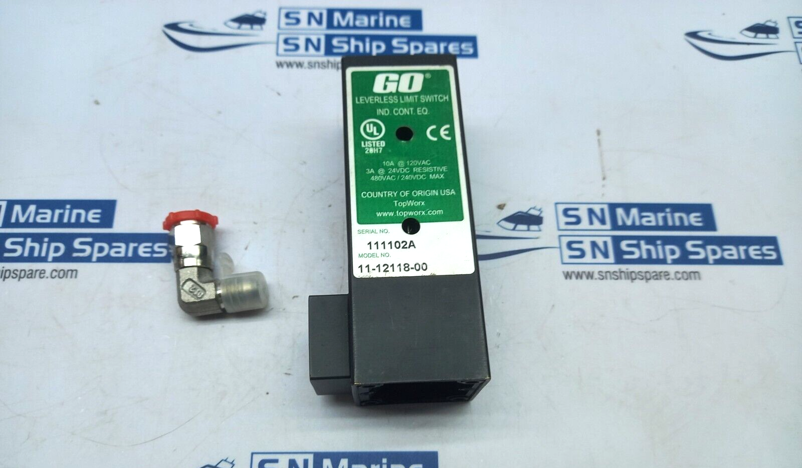 Topworx 11-12118-00 Lever-Less Limit Switch 10A 120Vac 3A 24Vdc