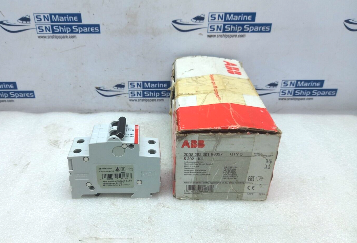 ABB S 202-K4 Moulded Case Circuit Breaker Cat.A 2CDS 252 001 R0337