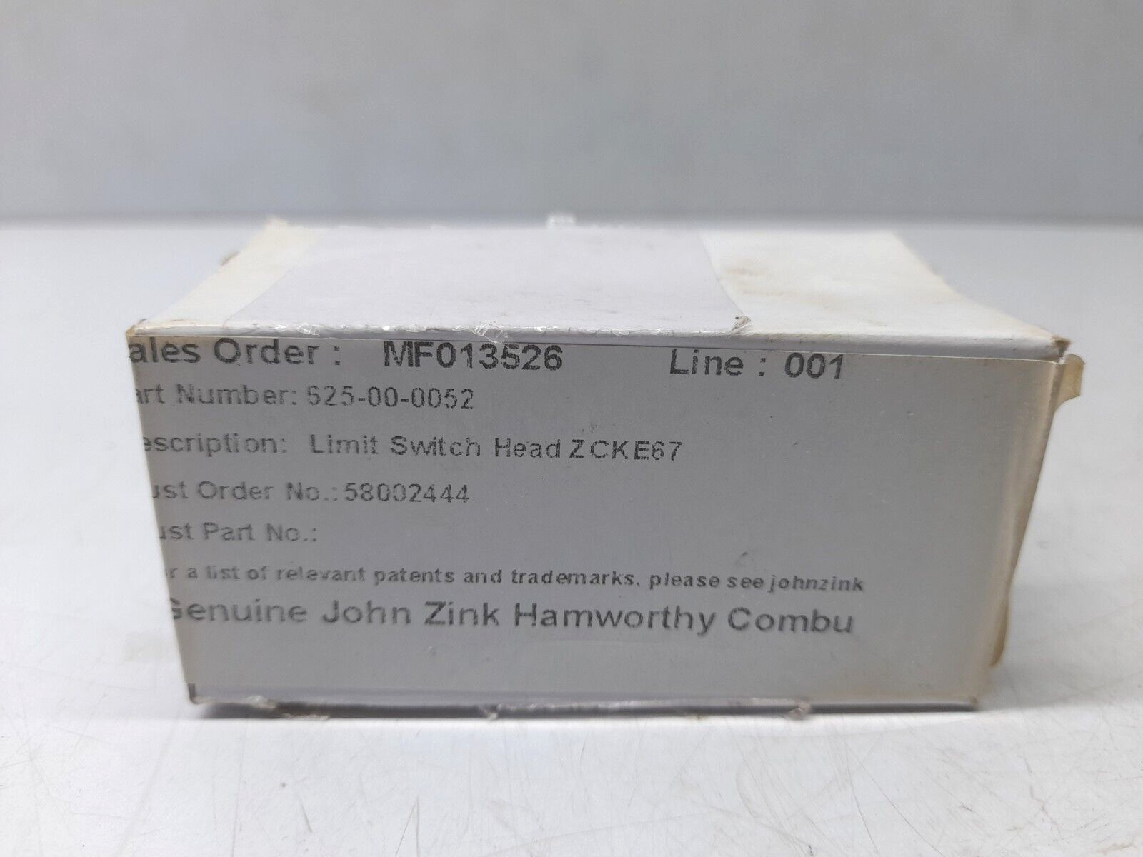Telemecanique ZCKE67 AB Limit Switch Head / ZCKE67 /8B 1624 /525-00-0052