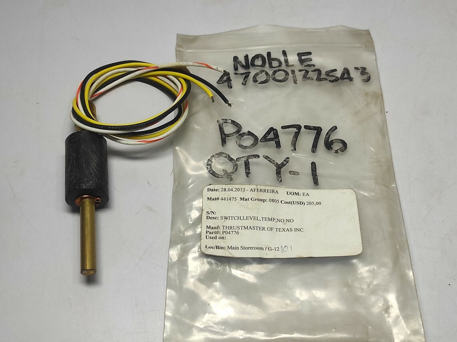 Advanced Control Technology B40030BFD2C757 Liquid Level Float Switch