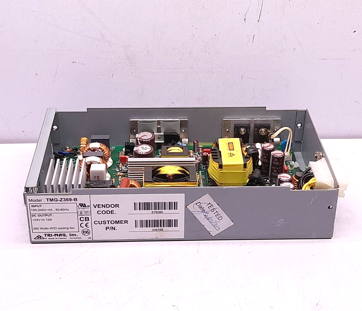 TRI-MAG TMG-Z369-B Power Supply In 100-240V~ 4A 50/60Hz Out 24VDC 15A 360W W/O C