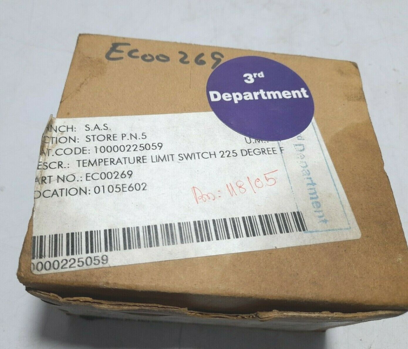 Watlow CFC4HH0225AAAAA Temperature Limit Switch EC00269