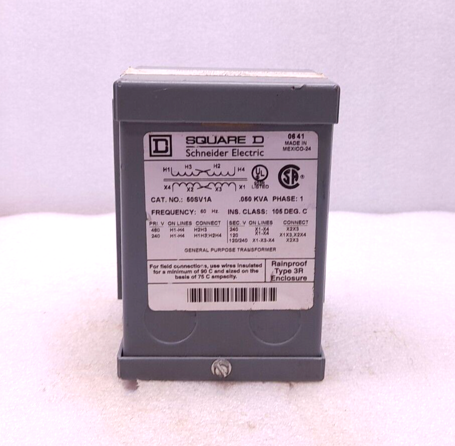 Square D 50SV1A Voltage Transformer 0.050KVA 1PH 60Hz