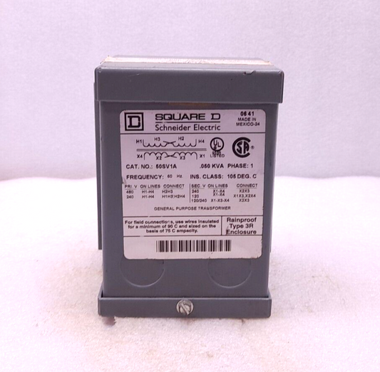Square D 50SV1A Voltage Transformer 0.050KVA 1PH 60Hz