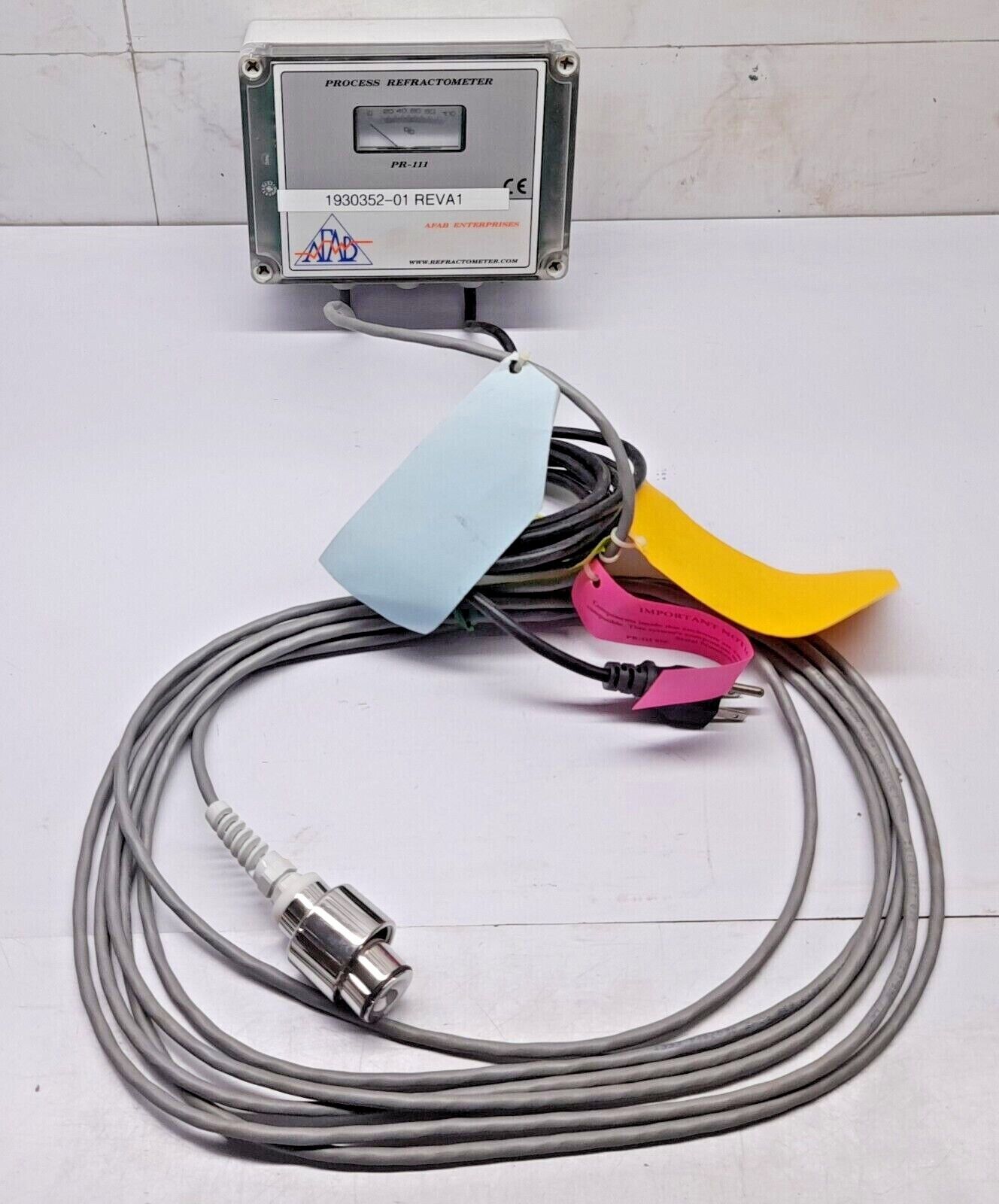 Afab PR-111 Process Refractometer 1930352-01 Rev A1 Refractometer STD Probe Proc