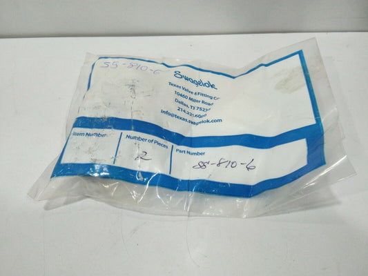 SWAGELOK SS-810-6 TUBE FITTING UNION SS8106 2-PCS LOT SALE