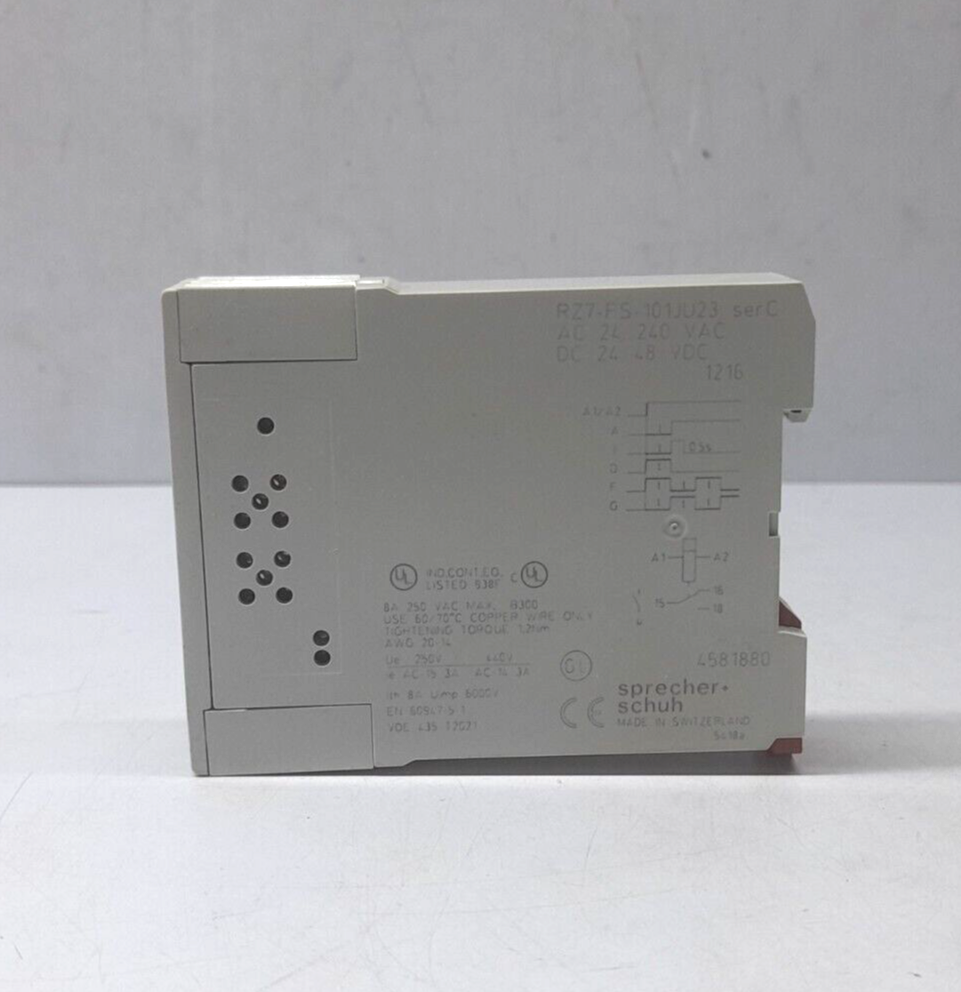 Sprecher Schuh RZ7FS10431 Time Delay Relay RZ7-FSA3DU23 1.5…30s 240VAC 48VDC