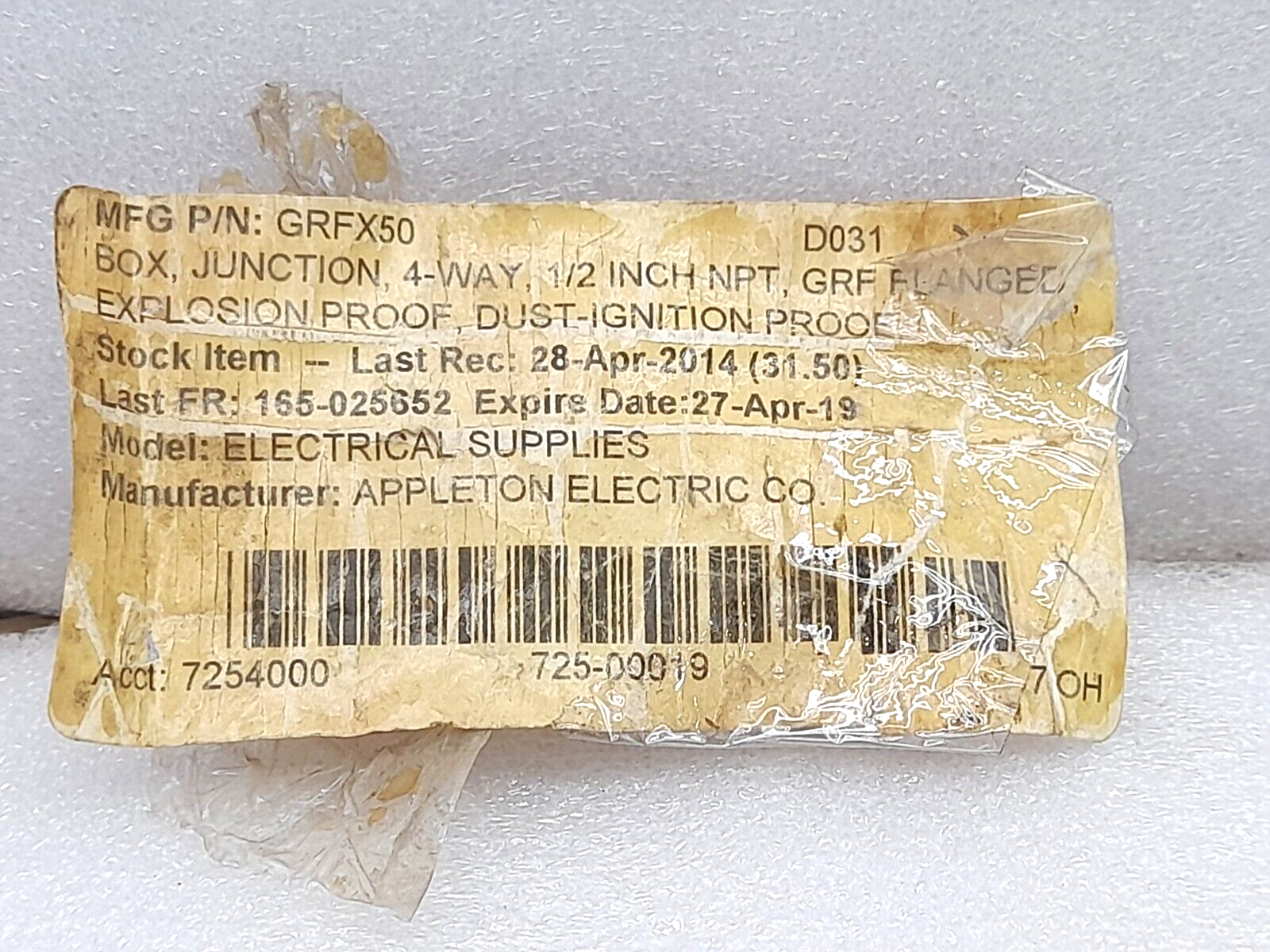 Appleton GRFX50 Junction Box 4-Way ½ In NPT GRF Flanged Explosion Proof