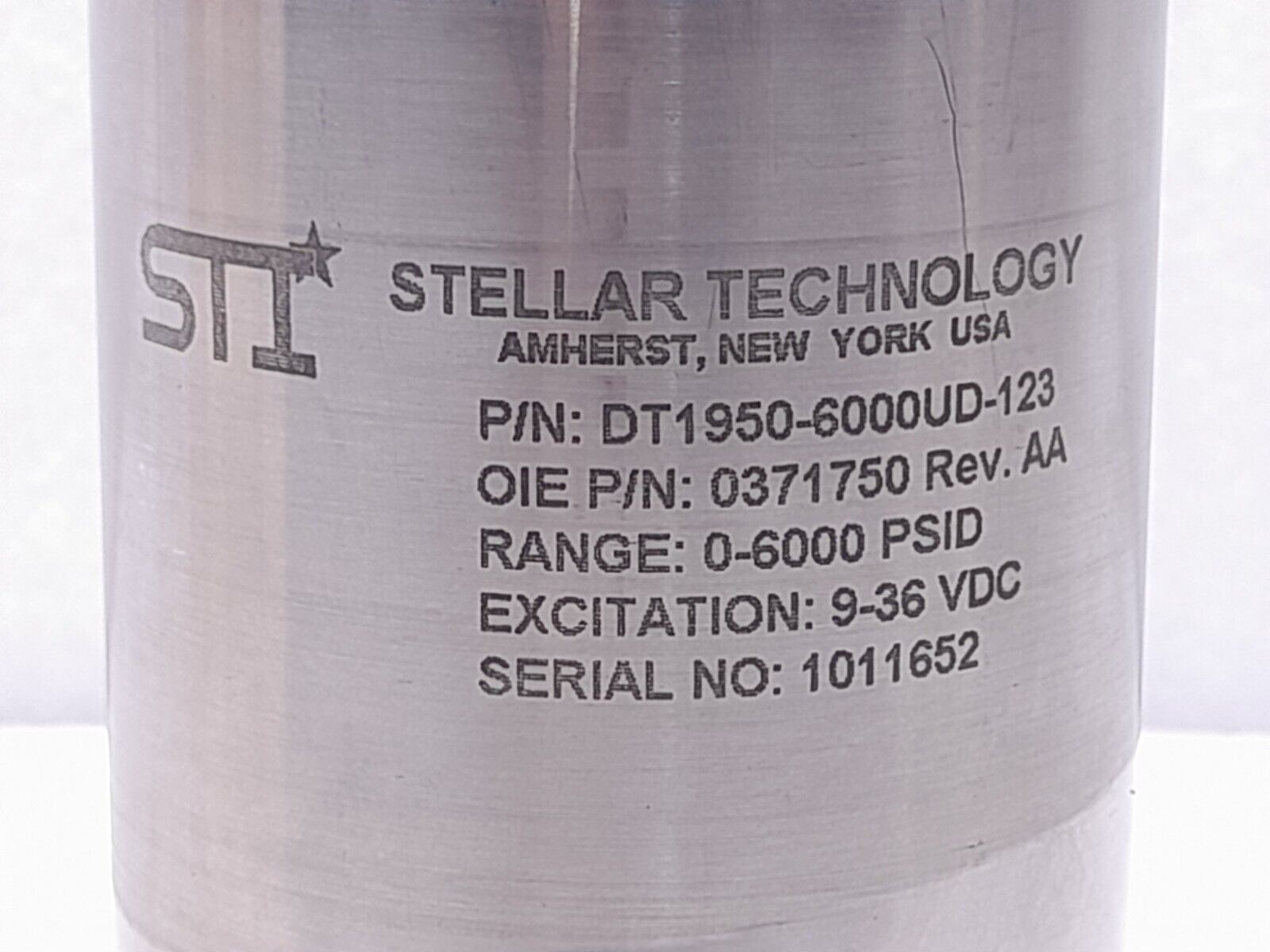 Stellar Technology DT1950-6000UD-123 Differential Pressure Transducer / 0371750