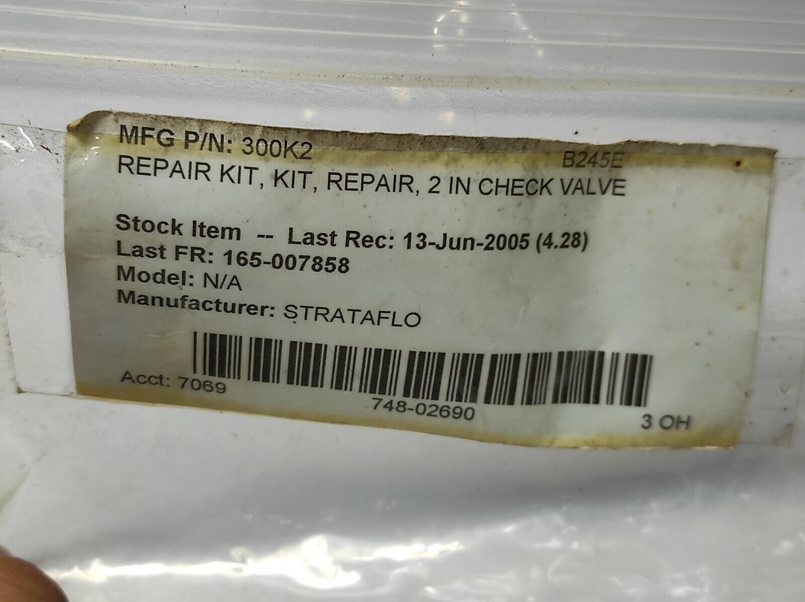Strataflo 300K2 2IN Check Valve Repair Kit