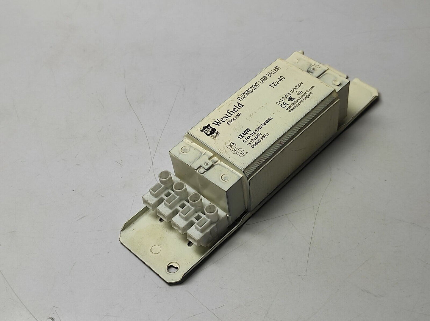 Westfield TZ2-40 Fluorescent Lamp Ballast 1X40W 0.74A 110-130V 50/60Hz tW130Δt60